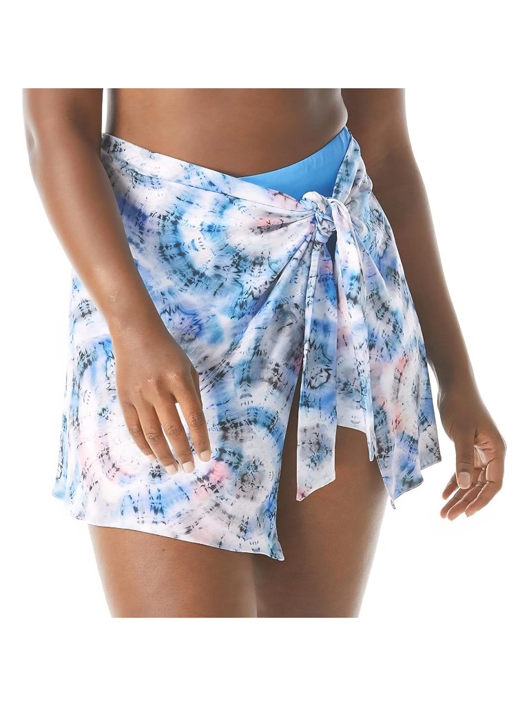 Coco Reef - M Amalfi Tie-Dye Pacific Sarong Skirted Bottoms Multi Blue